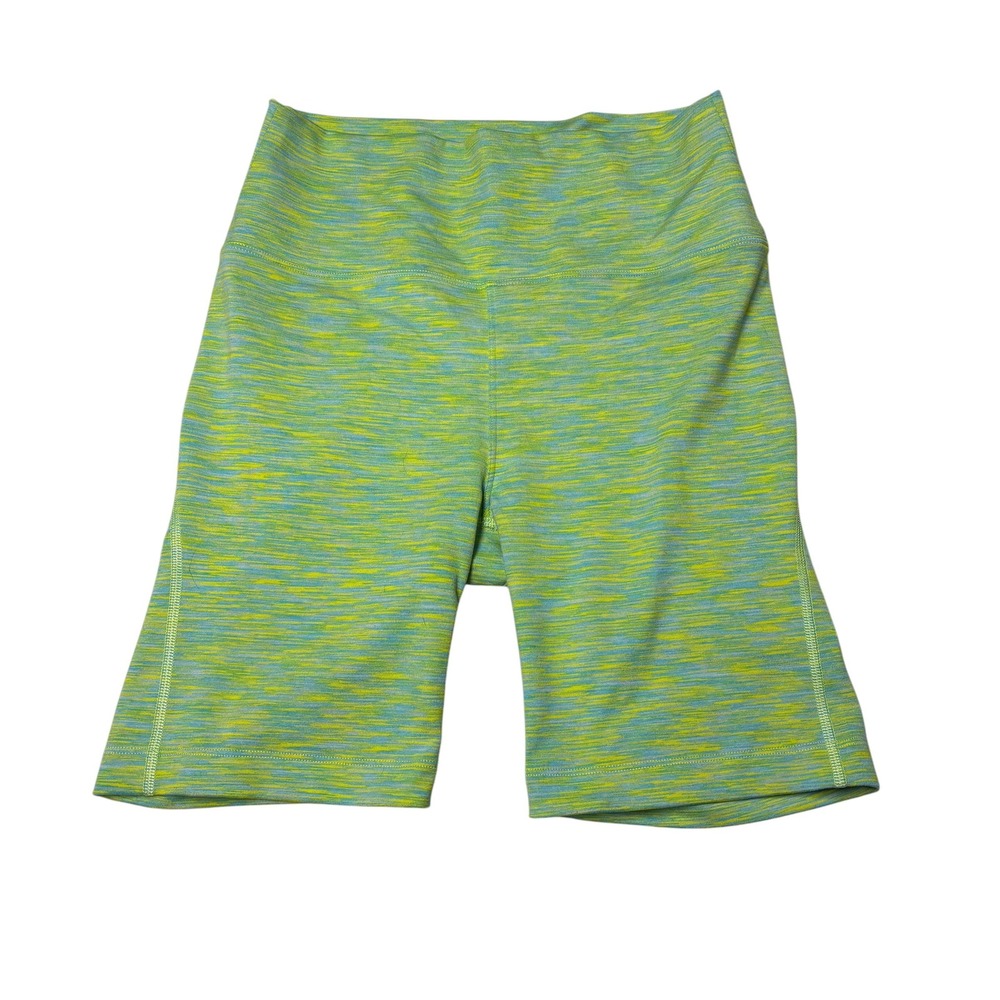 Outdoor Voices High Rise Biker Women S W24‎ L7 Lime Green Space Dye Techsweat